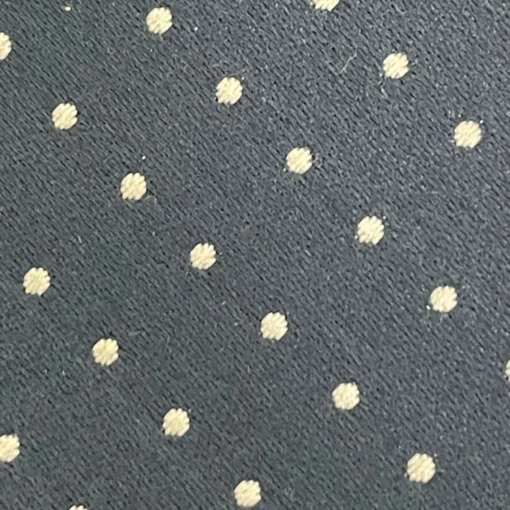 Jean Patou Necktie Mens One Size Navy Blue Polka Dot Silk France Dapper